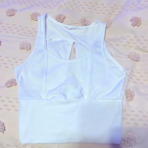 White crop top